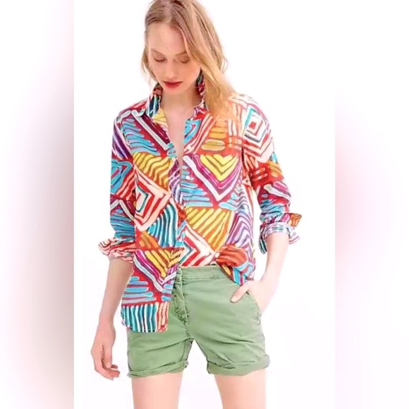 ⭐️Host Pick⭐️ 2PC J.Crew Geo Brush Boy Shirt & Shorts Set - Picture 9 of 13